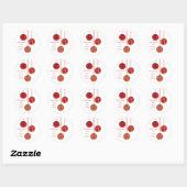 Kerst ornament sticker rood (Vel)