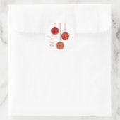 Kerst ornament sticker rood (Tas)