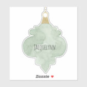 Kerst Ornament Sticker Waterverf (Vel)