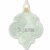 Kerst Ornament Sticker Waterverf (Voorkant)