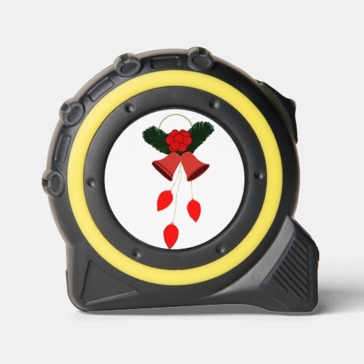 Kerst ornament tape maatregel, geel rolmaat (Voorkant)