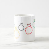 Kerst Ornament Tekst Ontwerp Koffiemok (Center)