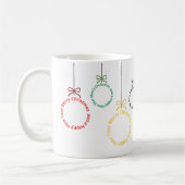 Kerst Ornament Tekst Ontwerp Koffiemok (Links)