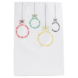 Kerst Ornament Tekst Ontwerp Medium Cadeauzakje