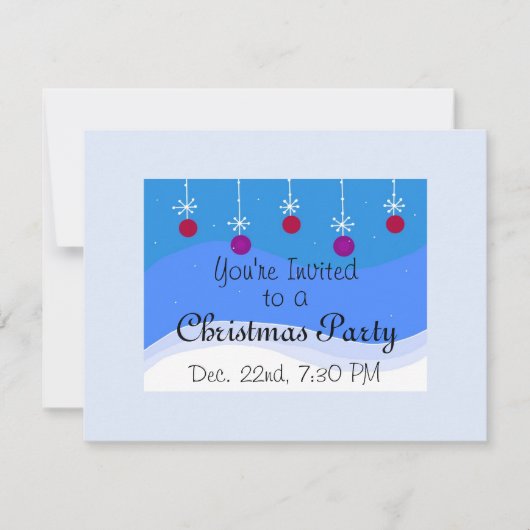 Kerst Ornament Uitnodiging (Voorkant)