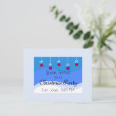 Kerst Ornament Uitnodiging (Staand voorkant)