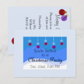 Kerst Ornament Uitnodiging (Voorkant / Achterkant)