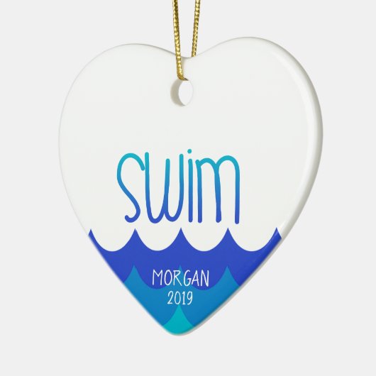 Kerst ornament voor de zwemmer (Links)