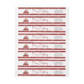 Kerst ornament voor takken en rode boog partij (Vel)