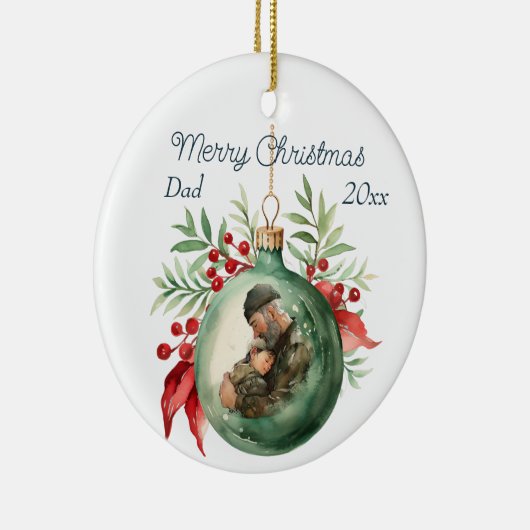 Kerst ornament Waterverf voor papa Ornament (Rechts)