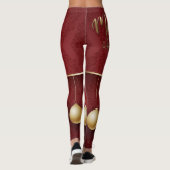 Kerst Ornamente Broek Leggings (Achterkant)
