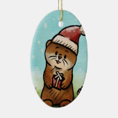 Kerst Ornamente Notice Otis Ovaal Keramisch Ornament (Rechts)
