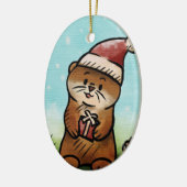 Kerst Ornamente Notice Otis Ovaal Keramisch Ornament (Links)