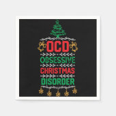 Kerst Ornamente Ontwerp - Ocd Obsessieve Kerst Servet (Voorkant)