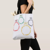 Kerst Ornamente Tekst Ontwerp Tote Bag (Dichtbij)