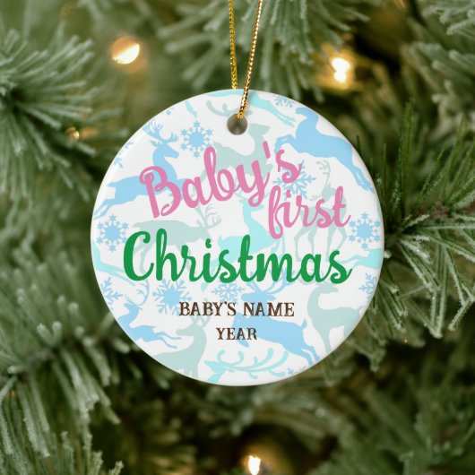 Kerst, ornamenten Baby's eerste kerst Custom (Boom)