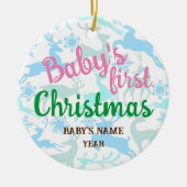 Kerst, ornamenten Baby's eerste kerst Custom (Voorkant)