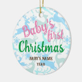 Kerst, ornamenten Baby's eerste kerst Custom (Links)