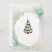 Kerst Ornamenten Boom Winter Floral Baby shower Kaart (Achterkant)