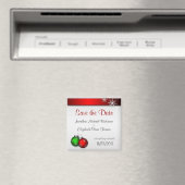 Kerst Ornamenten Bruiloft Save the Date Magnet (Insitu (Vaatwasser))