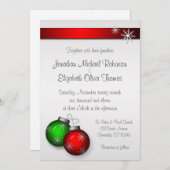 Kerst ornamenten bruiloft uitnodigingen (Voorkant / Achterkant)