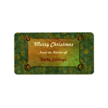 Kerst ornamenten chique keuken labels