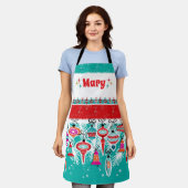 Kerst Ornamenten Custom Schort (Gedragen)