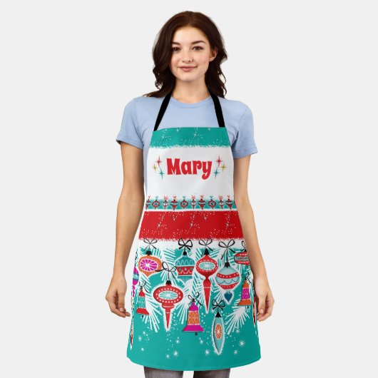 Kerst Ornamenten Custom Schort (Gedragen)