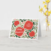 Kerst Ornamenten en Foliage Vakantie Foto Kaart (Gele Bloem)