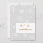 Kerst Ornamenten Foto Baby Geboorte Aankondiging (Achterkant)