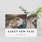 Kerst ornamenten foto Gelukkig Nieuwjaar Kaart (Staand voorkant)