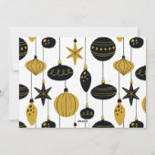 Kerst ornamenten foto Gelukkig Nieuwjaar Kaart (Achterkant)