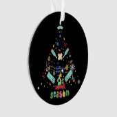 Kerst, ornamenten Gezondheidszorg thema 25 Zwart B (voorkant)