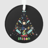 Kerst, ornamenten Gezondheidszorg thema 25 Zwart B (achterkant)