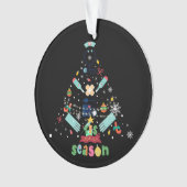 Kerst, ornamenten Gezondheidszorg thema 25 Zwart B (voorkant)