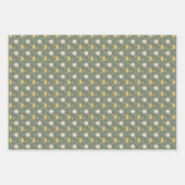 Kerst ornamenten inpakpapier set van 3 vel (Voorkant)