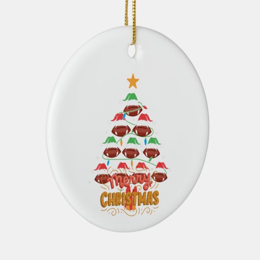 Kerst, ornamenten Kerstboom Rugby Ball 16 (Rechts)
