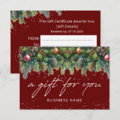 Kerst Ornamenten Logo Cadeaubon (Voorkant / Achterkant)