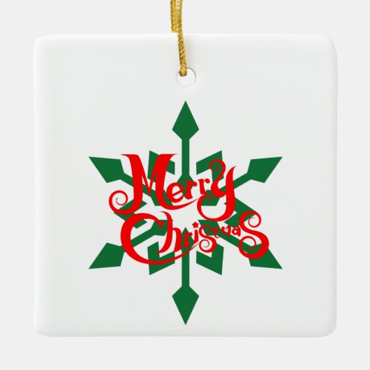 Kerst, ornamenten met sneeuwvlok 08 (Voorkant)