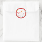 Kerst Ornamenten Modern Merry Christmas Sticker (Tas)