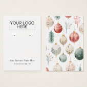 Kerst Ornamenten Oorbel Display Kaart (Voorkant /achterkant)