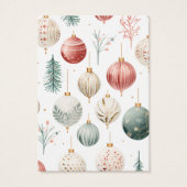 Kerst Ornamenten Oorbel Display Kaart (Achterkant)