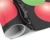 Kerst ornamenten op zwart & 5 fotolijsten cadeaupapier (Rol Hoek)