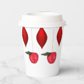 Kerst ornamenten papier beker (Achterkant)