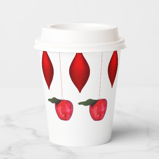 Kerst ornamenten papier beker (Achterkant)