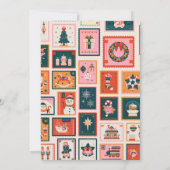Kerst ornamenten postzegel baby shower kaart (Achterkant)