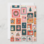 Kerst ornamenten postzegels feestdagenkaart (Achterkant)