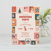 Kerst ornamenten postzegels kaart (Staand voorkant)