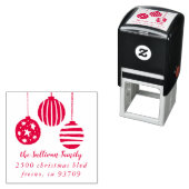 Kerst Ornamenten retour adres Zelfinktende Stempel (In situ)