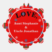 Kerst Ornamenten Roze Rood MEISJE NAAM (Achterkant)